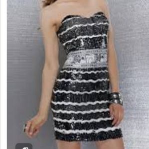 Shail K Sequin Strapless Dress